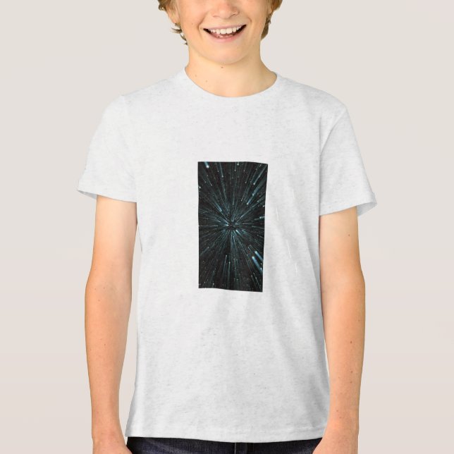 Warp-Speed-Aufkleber Tri-Blend Shirt (Vorderseite)