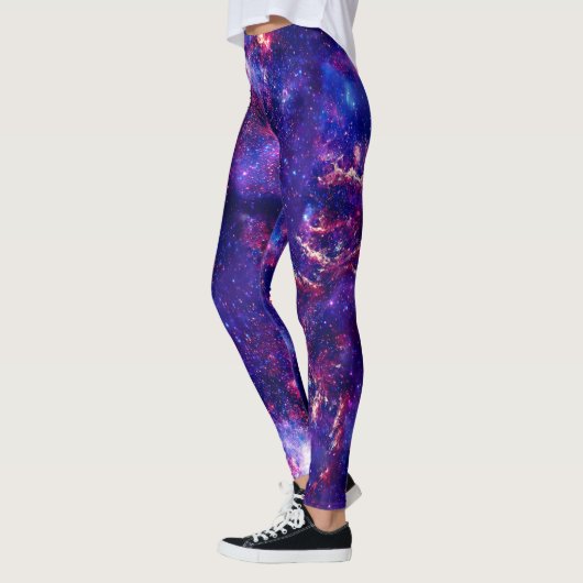 Warp Speed Nebel Galaxien Muster Leggings (Links)