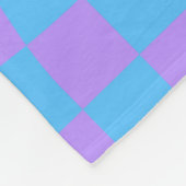 Warpblauer und Lavendel-Schachbrett Fleecedecke (Ecke)