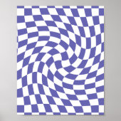 Warped Checks Retro Psychedelic Poster (Vorne)