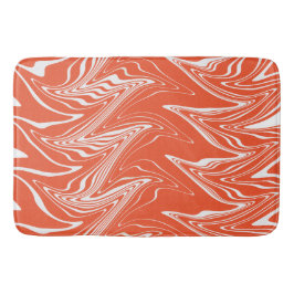 Warpfarben - orange und weiß badematte