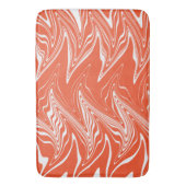 Warpfarben - orange und weiß badematte (Vorderseite Vertikal)