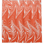 Warpfarben - orange und weiß duschvorhang (Vorderseite)