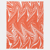 Warpfarben - orange und weiß fleecedecke (Vorderseite)