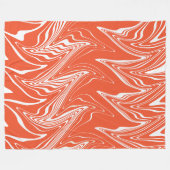 Warpfarben - orange und weiß fleecedecke (Vorderseite (Horizontal))