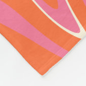 Warpfarben - Rosa, Orange und Creme Fleecedecke (Ecke)