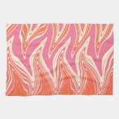 Warpfarben - Rosa, Orange und Creme Geschirrtuch (Horizontal)