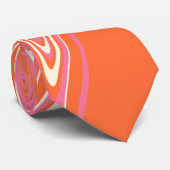 Warpfarben - Rosa, Orange und Creme Krawatte (Gerollt)