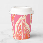 Warpfarben - Rosa, Orange und Creme Pappbecher (Rechts)