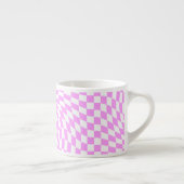 Warpkarton-Muster, rosa und weiß Espressotasse (Rechts)