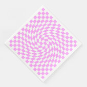 Warpkarton-Muster, rosa und weiß Serviette (Ecke)