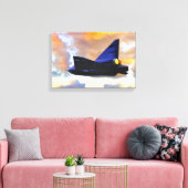 WARPLANE DARSTELLUNG ÜBER Convair F2Y Sea Dart Leinwanddruck (Insitu (Wohnzimmer))