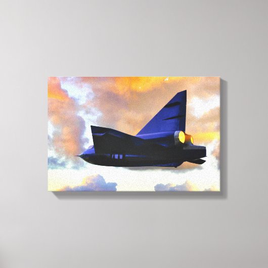 WARPLANE DARSTELLUNG ÜBER Convair F2Y Sea Dart Leinwanddruck (Vorderseite)