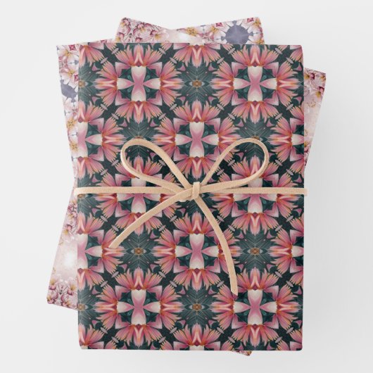 WARPPPAPIER - 3 SCHATTEN WASSERFARBENFARBENFARBPIN GESCHENKPAPIER SET (Beispiel)