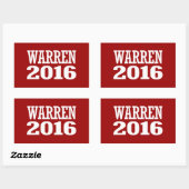 WARREN 2016 RECHTECKIGER AUFKLEBER (Blatt)