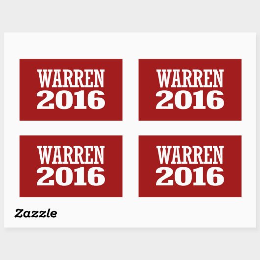 WARREN 2016 RECHTECKIGER AUFKLEBER (Blatt)