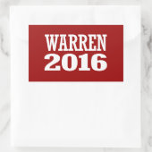 WARREN 2016 RECHTECKIGER AUFKLEBER (Tasche)
