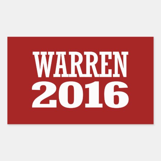 WARREN 2016 RECHTECKIGER AUFKLEBER (Vorderseite)