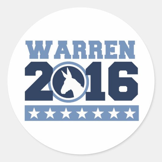 WARREN 2016 ROUND DONKEY -.png Runder Aufkleber (Vorderseite)