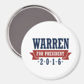WARREN 2016 ZERTIFIZIERTES RIBBON MAGNET (Vorderseite/Rückseite)
