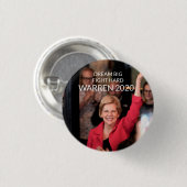 Warren 2020 - DREAM BIG KAMPF HARD Button (Vorne & Hinten)
