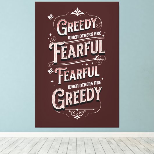 Warren Buffet Angebot Leinwanddruck (Insitu (Holzboden))