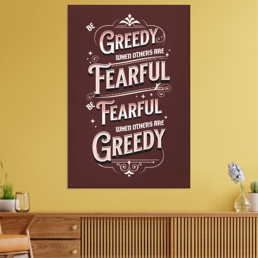 Warren Buffet Angebot Leinwanddruck (Insitu (Wohnzimmer))