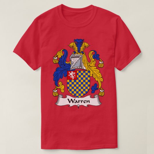 Warren Coat of Arms Familienwappen T-Shirt (Design vorne)