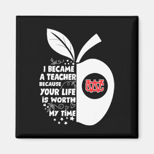 Warren County Pioneers Logo Ich wurde Lehrer Hs  Magnet