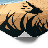 Warren Dunes Staat Park Michigan Vintag Poster (Ecke)