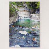 Warren Falls Vermont.Christmas Greetings Jigsaw Pu Puzzle (Vertikal)