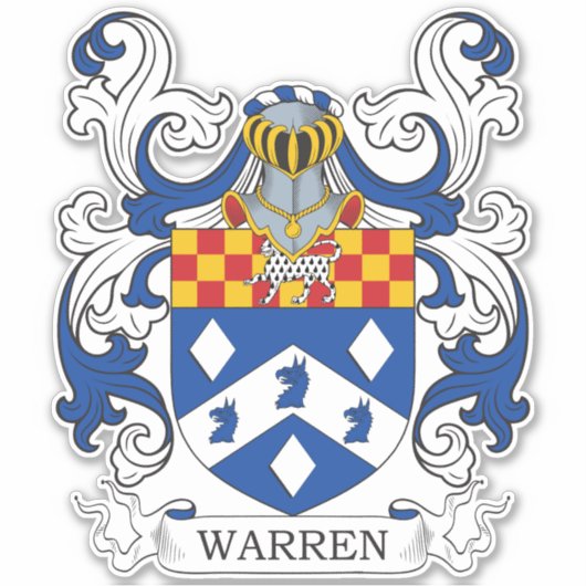 Warren Familienwappen Aufkleber (Vorderseite)