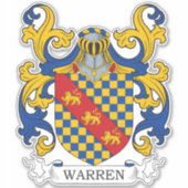 Warren Familienwappen Aufkleber (Vorderseite)