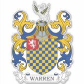 Warren Familienwappen Aufkleber (Vorderseite)