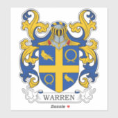 Warren Familienwappen Aufkleber (Blatt)