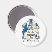 Warren Familienwappen Magnet (Vorderseite/Rückseite)