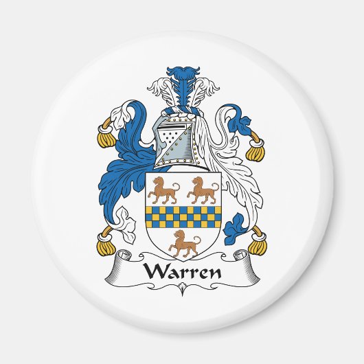 Warren Familienwappen Magnet (Vorne)