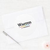 Warren für Präsident Runder Aufkleber (Umschlag)