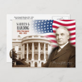 Warren G. Harding - 29. Präsident der USA Postkarte (Vorne/Hinten)