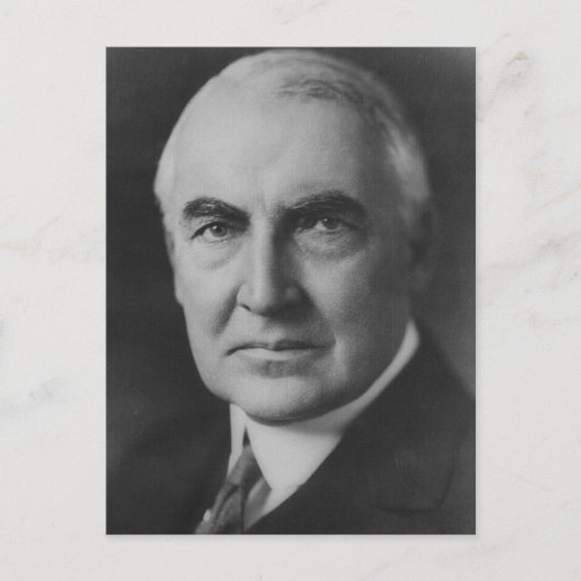 Warren G. Harding 29. Präsident Postkarte (Vorderseite)