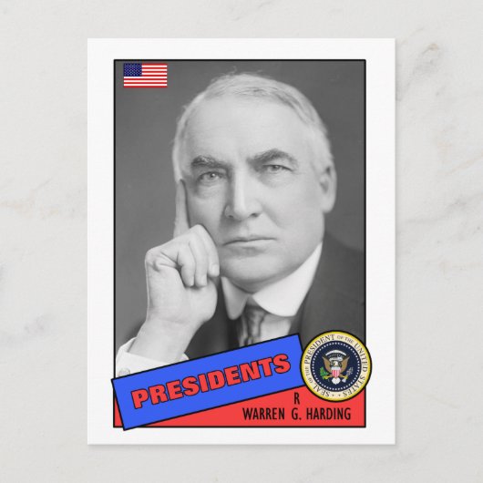 Warren G. Harding Baseball Card Postkarte (Vorderseite)