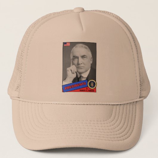 Warren G. Harding Baseball Card Truckerkappe (Vorderseite)