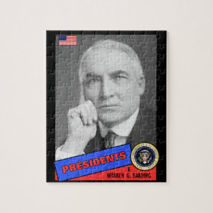 Warren G. Harding Baseballkarte Puzzle