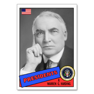 Warren G. Harding Baseballkarte Tischnummer