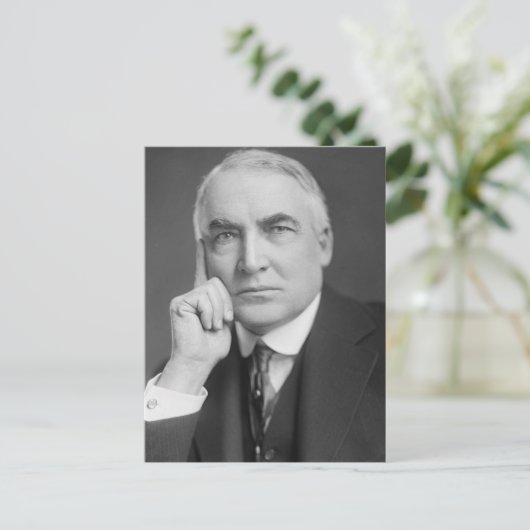Warren G. Harding Postkarte (Stehend Vorderseite)