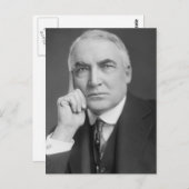 Warren G. Harding Postkarte (Vorne/Hinten)