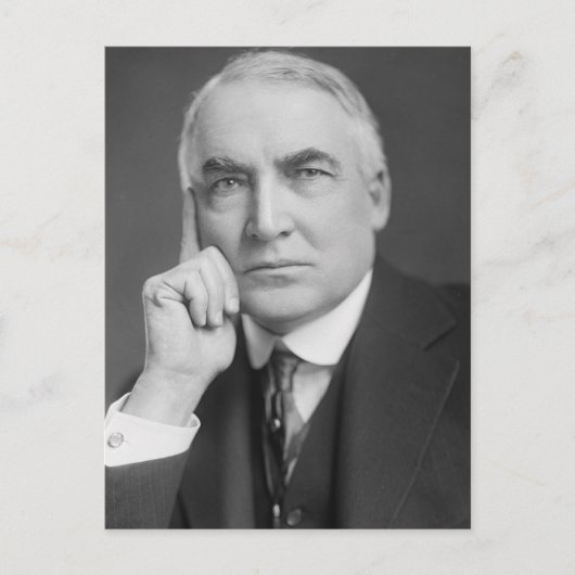 Warren G. Harding Postkarte (Vorderseite)