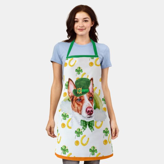 Warren Holiday Wohngestaltung St Patrick's Day Dog Schürze (Getragen)