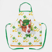 Warren Holiday Wohngestaltung St Patrick's Day Dog Schürze (Vorderseite)