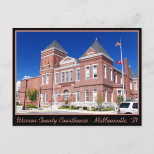 Warren Landkreis Courthouse - McMinnville, TN Postkarte
